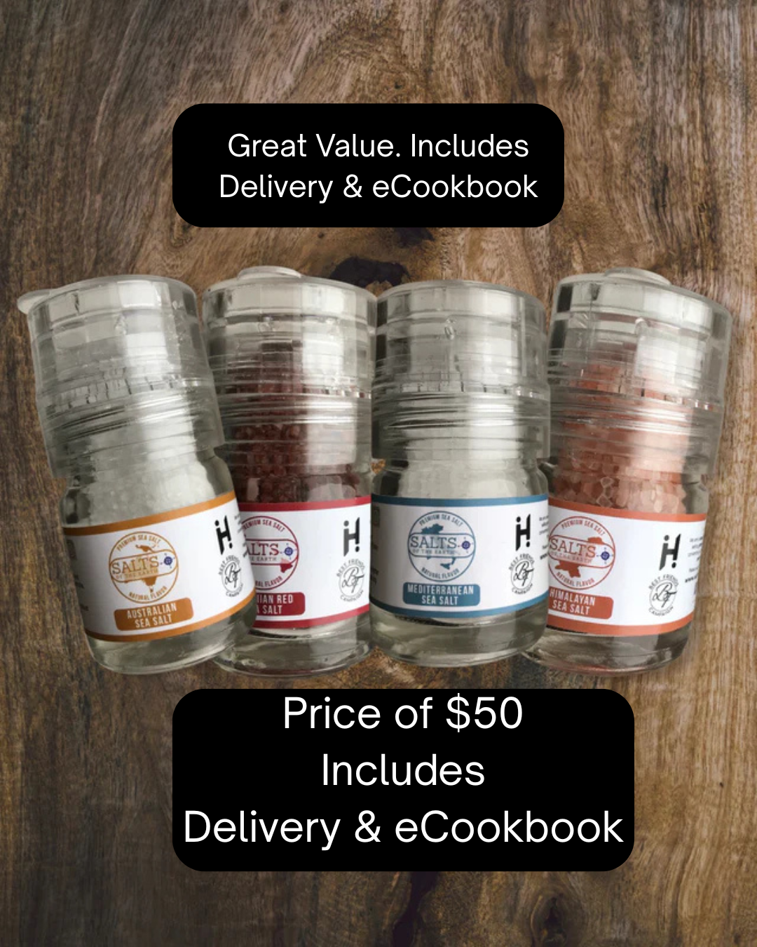 Four Premium Organic Salts - Salts of the Earth .ca